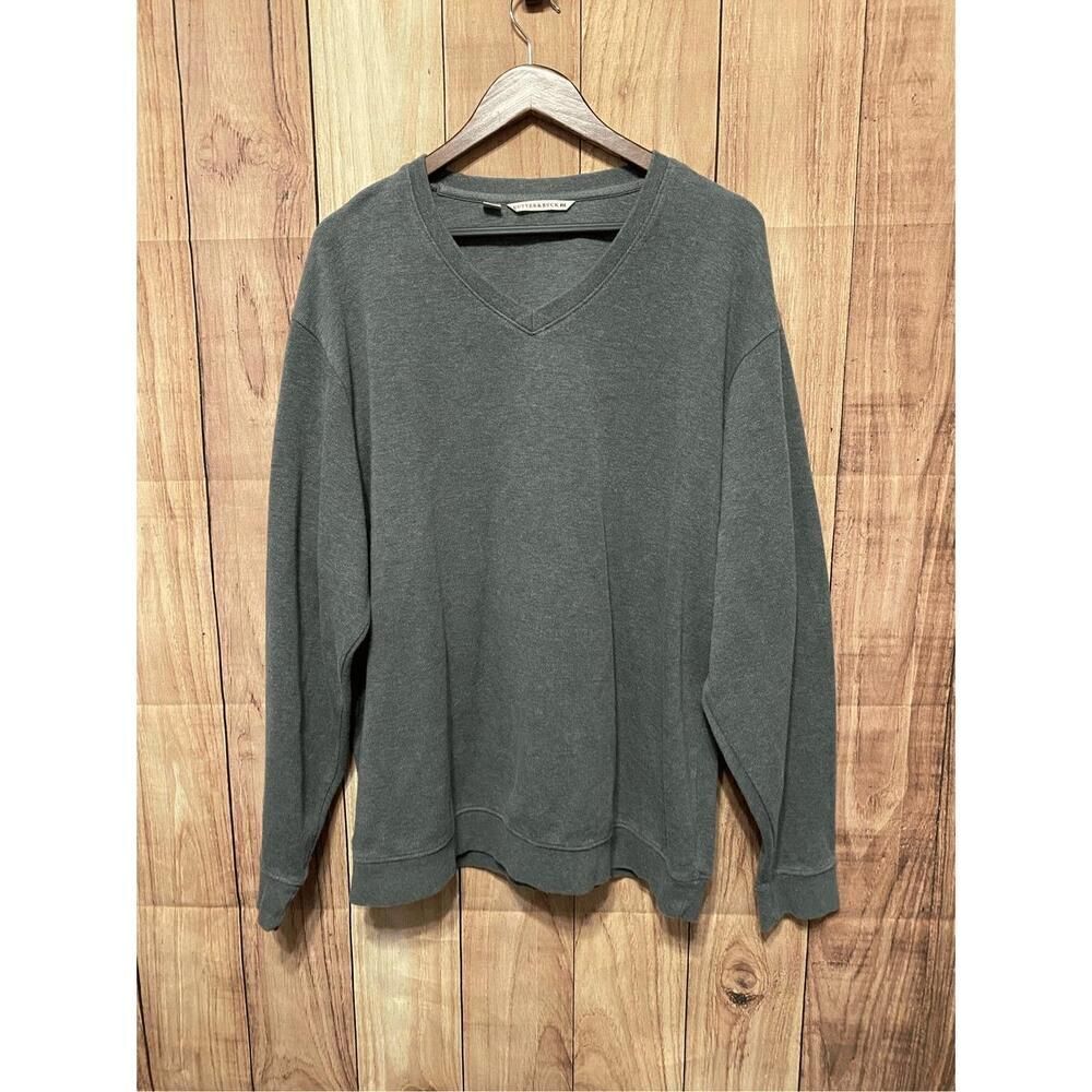 Cutter and Buck XXL grey v-neck supima cotton sweater mens